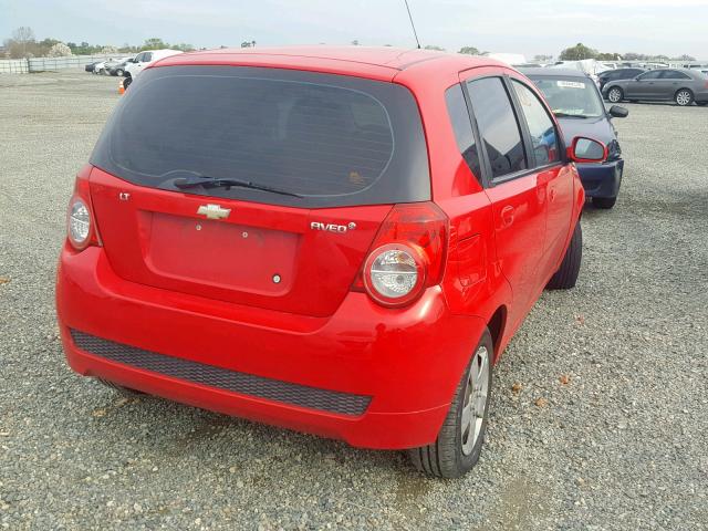 KL1TD6DE1BB147095 - 2011 CHEVROLET AVEO LS RED photo 4