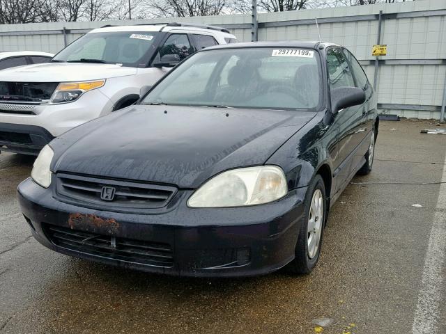 2HGEJ6341XH101527 - 1999 HONDA CIVIC DX BLACK photo 2