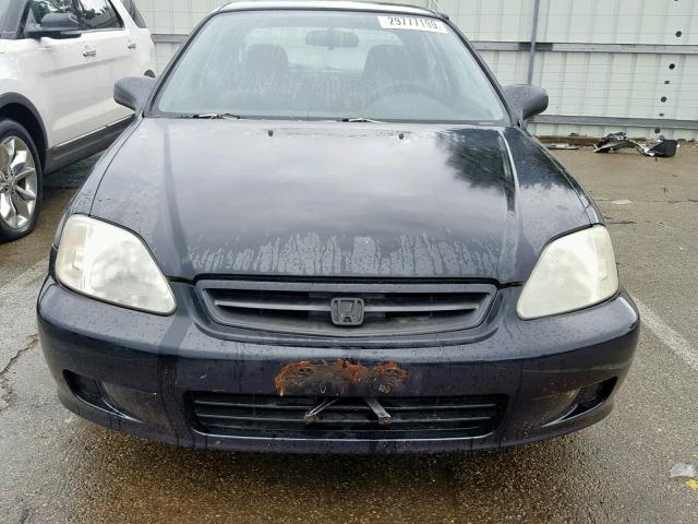 2HGEJ6341XH101527 - 1999 HONDA CIVIC DX BLACK photo 9