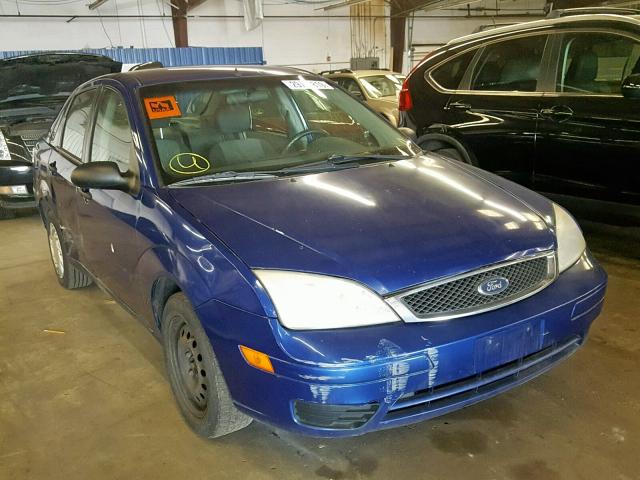 1FAFP34N35W207165 - 2005 FORD FOCUS ZX4 BLUE photo 1