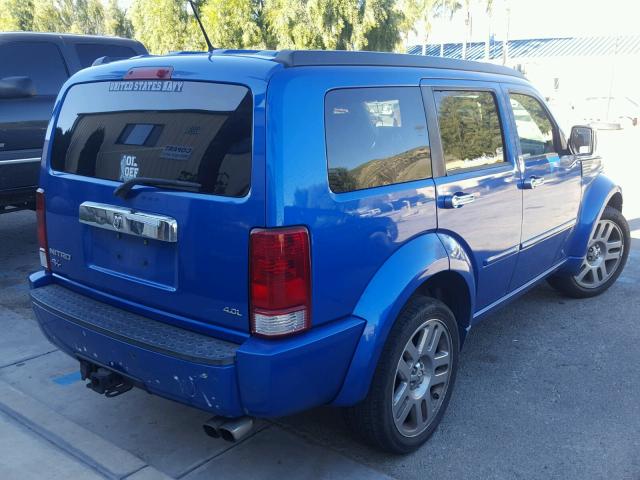 1D8GT58688W101325 - 2008 DODGE NITRO R/T BLUE photo 4