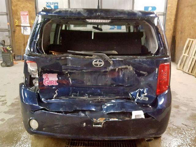 JTLKE50E081017880 - 2008 TOYOTA SCION XB BLUE photo 9