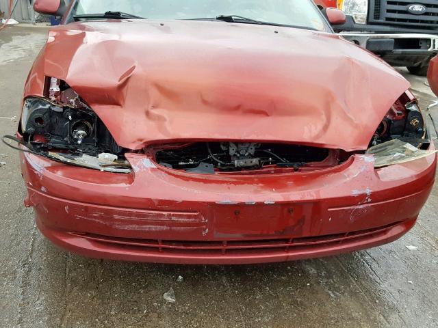 1FAFP55262A224843 - 2002 FORD TAURUS SES RED photo 9