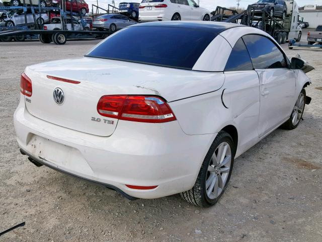 WVWBW8AHXEV000222 - 2014 VOLKSWAGEN EOS KOMFOR WHITE photo 4