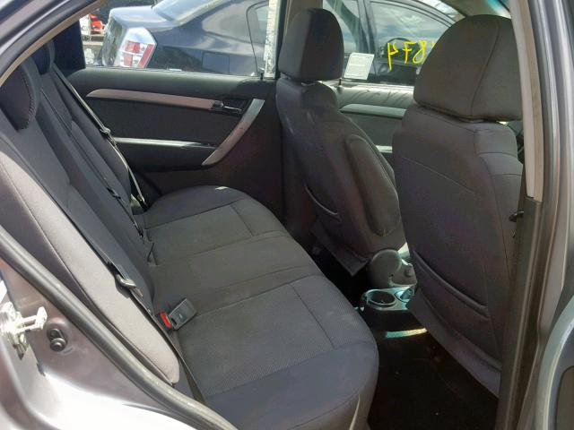 KL1TD5DE6AB125893 - 2010 CHEVROLET AVEO LS GRAY photo 6