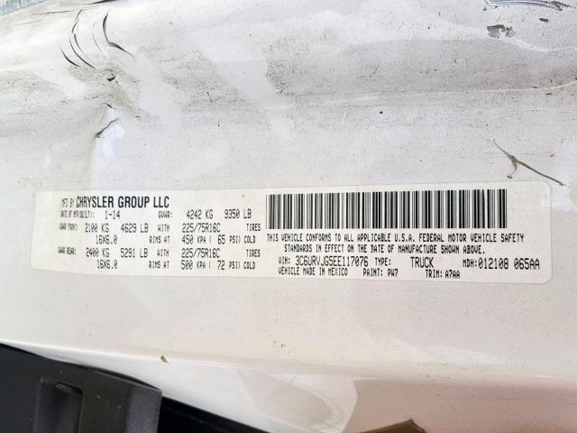 3C6URVJG5EE117076 - 2014 RAM PROMASTER Ağ foto 10