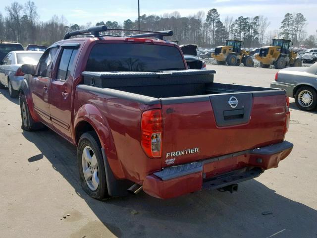 1N6AD07U16C477767 - 2006 NISSAN FRONTIER C RED photo 3