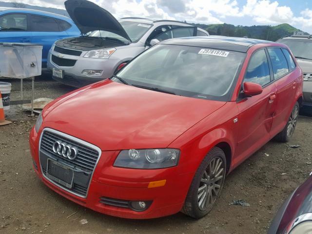 WAUNF78P07A064393 - 2007 AUDI A3 2.0 PRE RED photo 2