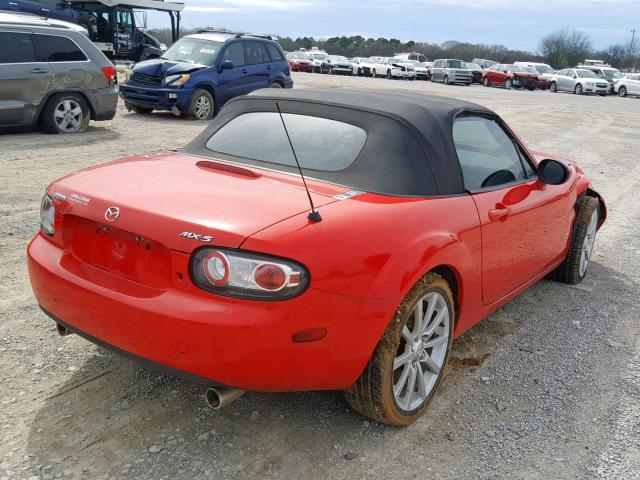 JM1NC25F460101993 - 2006 MAZDA MX-5 MIATA RED photo 4