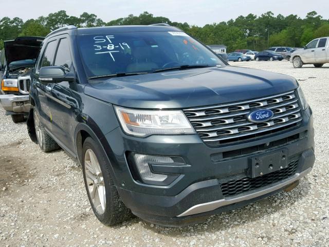 1FM5K7F80GGD26514 - 2016 FORD EXPLORER L GREEN photo 1