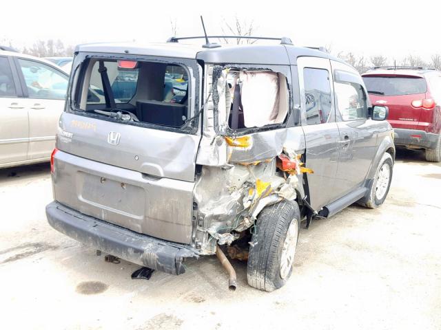 5J6YH28747L004175 - 2007 HONDA ELEMENT EX GRAY photo 4