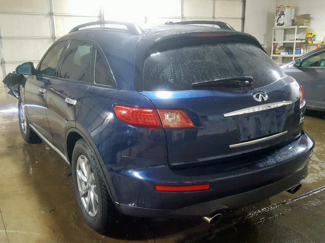 JNRAS08W78X205289 - 2008 INFINITI FX35 BLUE photo 3