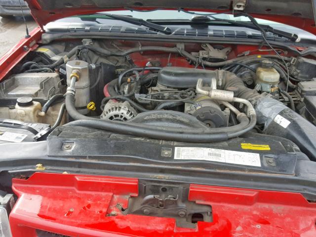 1GNDT13W912181160 - 2001 CHEVROLET BLAZER RED photo 7