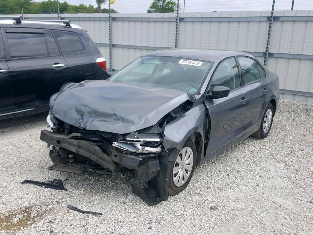 3VW2K7AJ7BM378056 - 2011 VOLKSWAGEN JETTA BASE GRAY photo 2