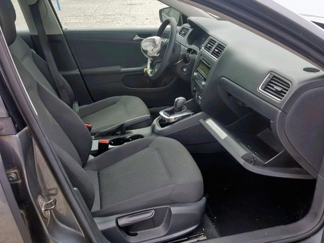 3VW2K7AJ7BM378056 - 2011 VOLKSWAGEN JETTA BASE GRAY photo 5