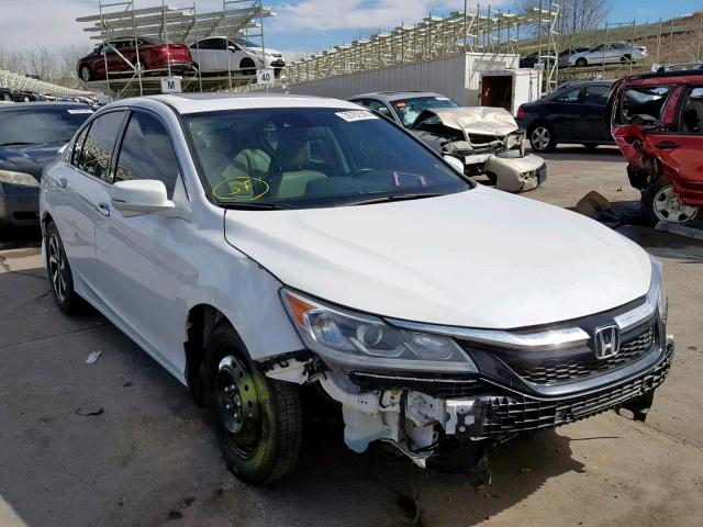 1HGCR3F06GA010372 - 2016 HONDA ACCORD EXL WHITE photo 1