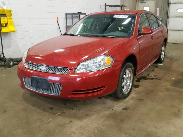 2G1WB5E34E1124491 - 2014 CHEVROLET IMPALA LIM MAROON photo 2