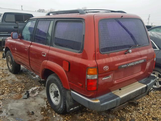 JT3FJ80W6M0000279 - 1991 TOYOTA LAND CRUIS RED photo 3