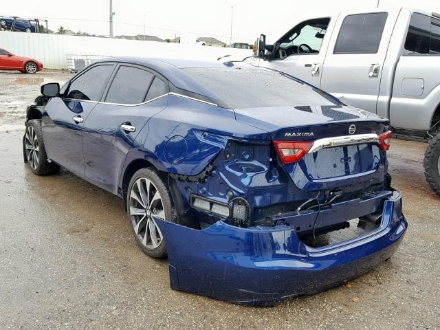 1N4AA6AP1HC431558 - 2017 NISSAN MAXIMA 3.5 BLUE photo 3