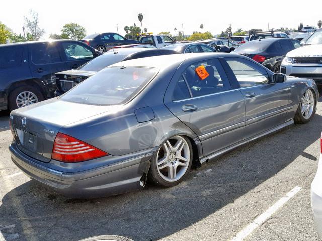 WDBNG70J36A462640 - 2006 MERCEDES-BENZ S 430 GRAY photo 4