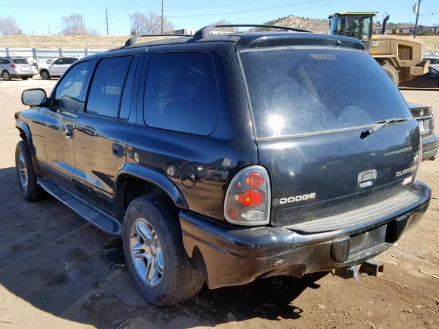 1B8HS78Z42F214025 - 2002 DODGE DURANGO R/ BLACK photo 3