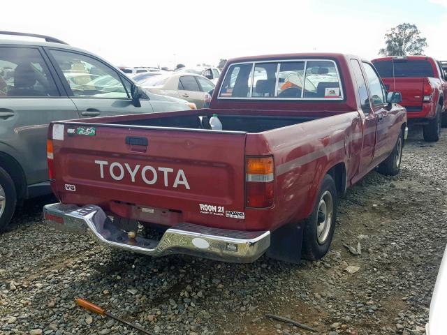 JT4VN93DXM5021277 - 1991 TOYOTA PICKUP 1/2 RED photo 4