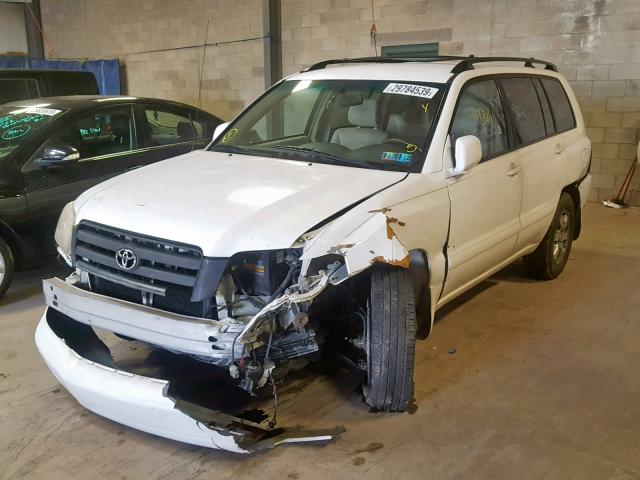 JTEEP21A840060078 - 2004 TOYOTA HIGHLANDER WHITE photo 2