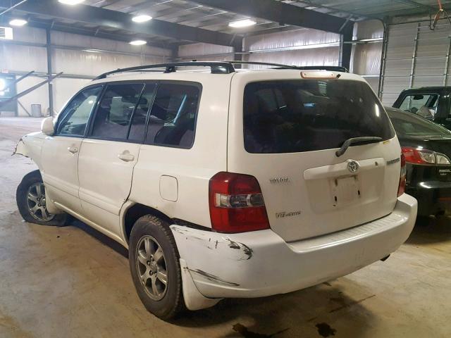 JTEEP21A840060078 - 2004 TOYOTA HIGHLANDER WHITE photo 3