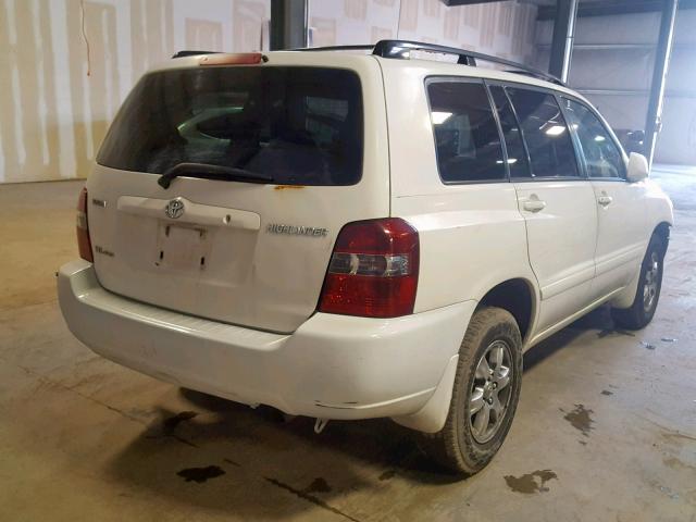 JTEEP21A840060078 - 2004 TOYOTA HIGHLANDER WHITE photo 4