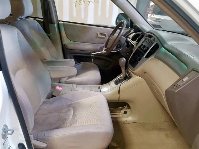 JTEEP21A840060078 - 2004 TOYOTA HIGHLANDER WHITE photo 5