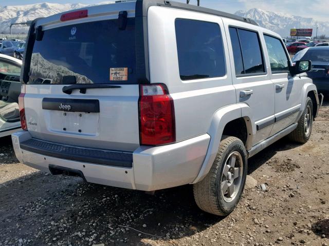 1J8HG48K98C236760 - 2008 JEEP COMMANDER SILVER photo 4