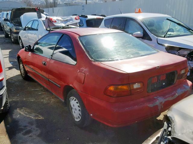 2HGEJ2128RH511772 - 1994 HONDA CIVIC DX RED photo 3