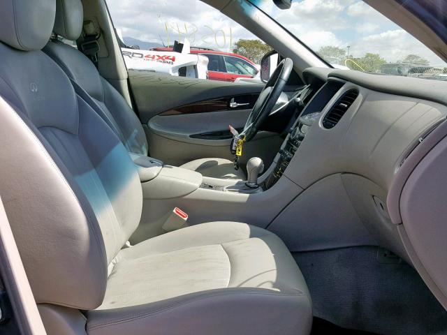 JNKAJ09E38M305351 - 2008 INFINITI EX35 BASE GRAY photo 5