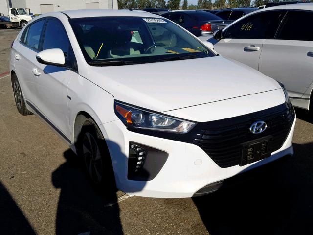 KMHC75LC2HU057750 - 2017 HYUNDAI IONIQ SEL WHITE photo 1