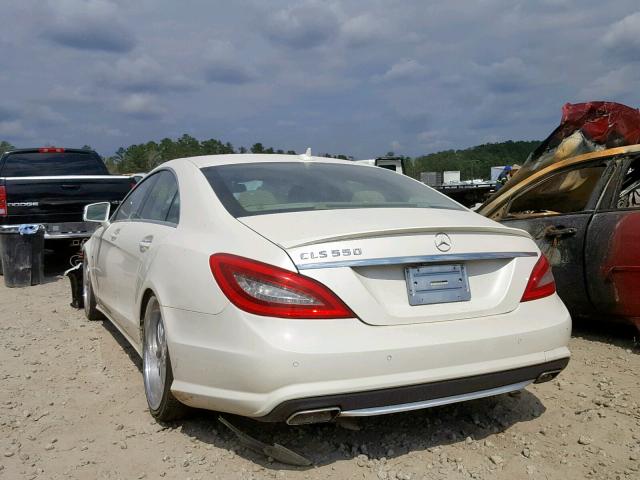 WDDLJ7DB5CA054770 - 2012 MERCEDES-BENZ CLS 550 WHITE photo 3