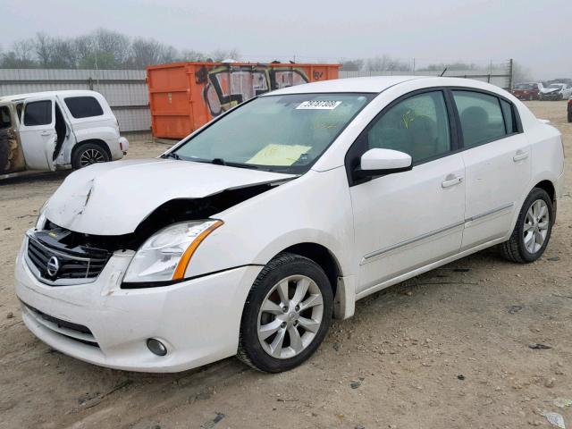 3N1AB6AP1CL607032 - 2012 NISSAN SENTRA 2.0 WHITE photo 2