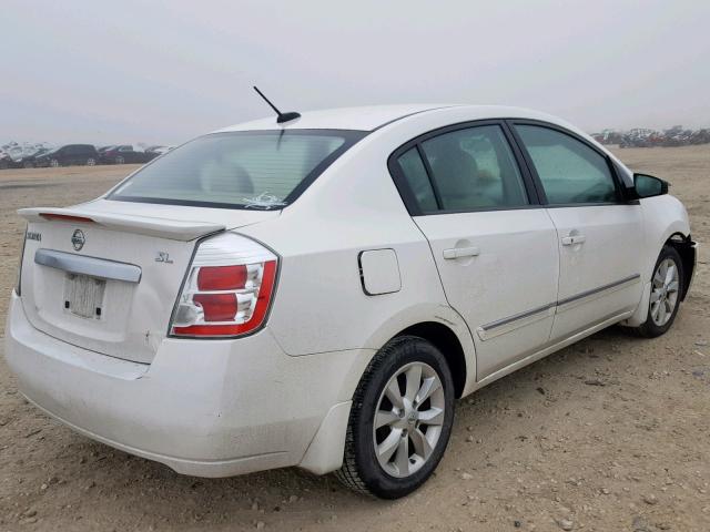 3N1AB6AP1CL607032 - 2012 NISSAN SENTRA 2.0 WHITE photo 4