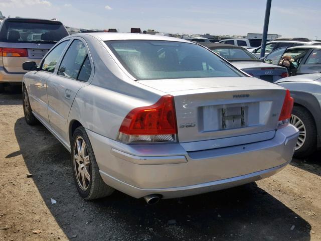 YV1RS592862500725 - 2006 VOLVO S60 2.5T SILVER photo 3