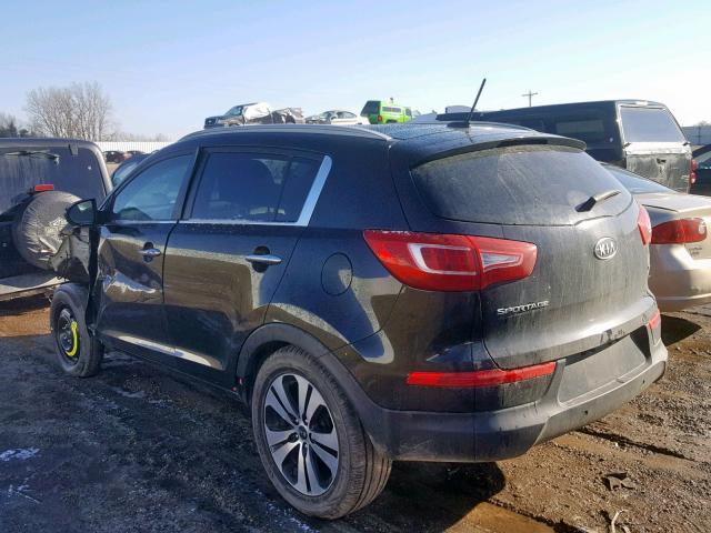 KNDPCCA29B7037601 - 2011 KIA SPORTAGE E BLACK photo 3