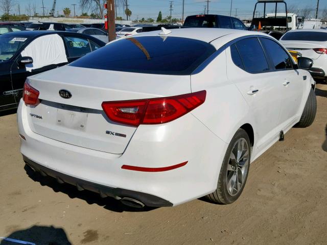 5XXGR4A68FG495070 - 2015 KIA OPTIMA SX WHITE photo 4