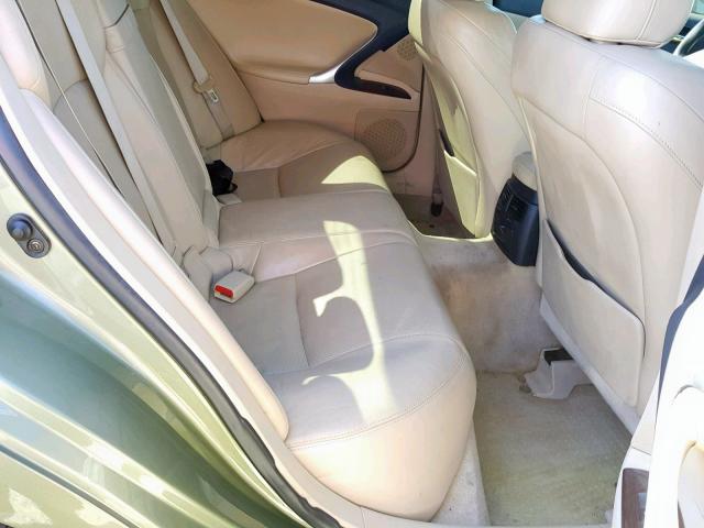 JTHBK262365002147 - 2006 LEXUS IS 250 GREEN photo 6