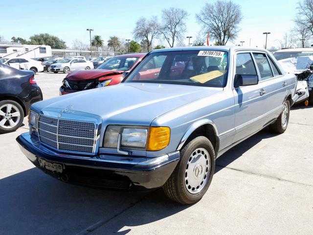 WDBCA35D7JA386210 - 1988 MERCEDES-BENZ 420 SEL BLUE photo 2