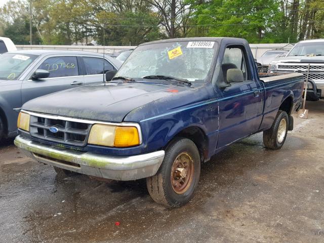 1FTCR10A0RUD35864 - 1994 FORD RANGER BLUE photo 2