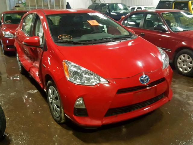 JTDKDTB36E1572388 - 2014 TOYOTA PRIUS C RED photo 1