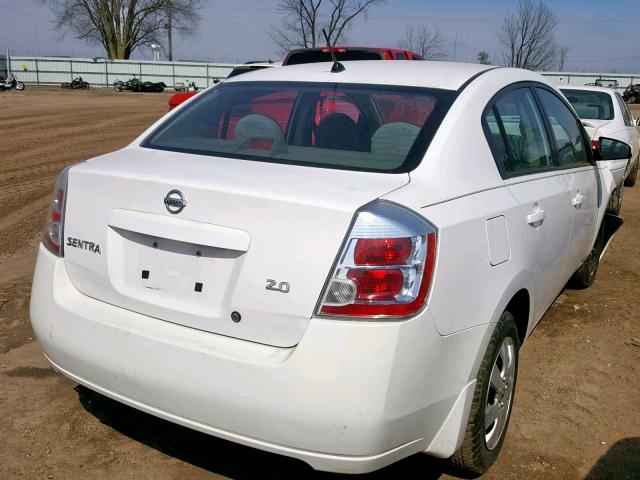 3N1AB61E87L613415 - 2007 NISSAN SENTRA 2.0 WHITE photo 4