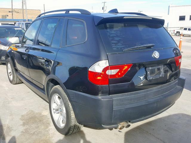 WBXPA93464WC34179 - 2004 BMW X3 3.0I BLACK photo 3