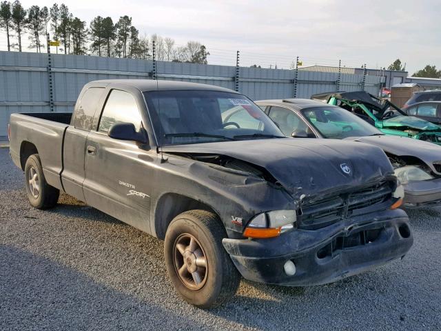 1B7GL22X3YS507468 - 2000 DODGE DAKOTA BLACK photo 1