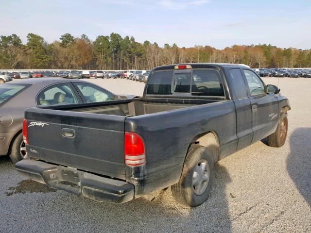 1B7GL22X3YS507468 - 2000 DODGE DAKOTA BLACK photo 4