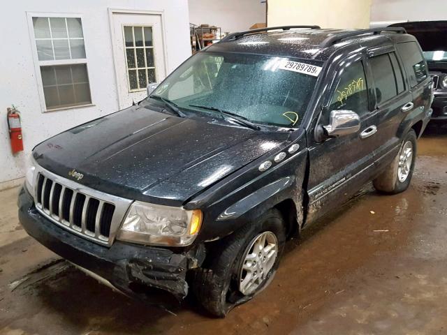 1J4GW48N34C130048 - 2004 JEEP GRAND CHER GRAY photo 2