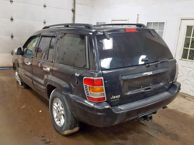 1J4GW48N34C130048 - 2004 JEEP GRAND CHER GRAY photo 3